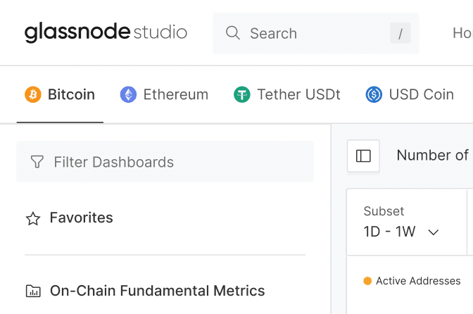 Glassnode Studio screenshot